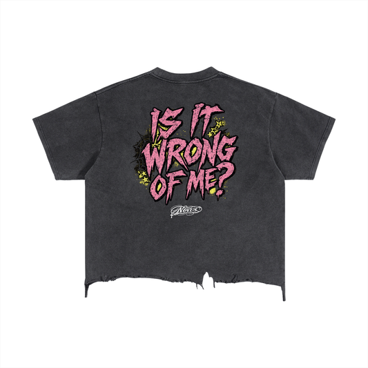 Nouvs x Noktra graphic tee Vintage Wash Boxy Distressed Hem T-Shirt