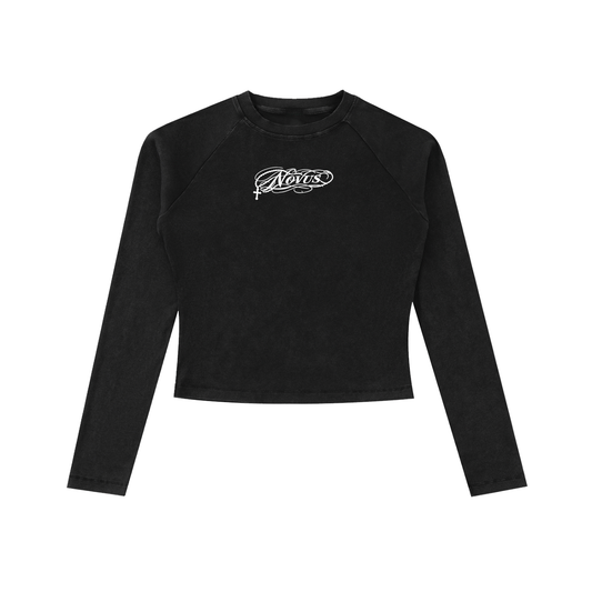 Novus Dyed Washed Raglan Long Sleeve Slim T-Shirt