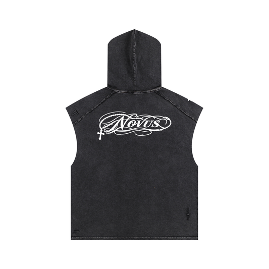 Novus Snow Washed Boxy Hooded Tank Top