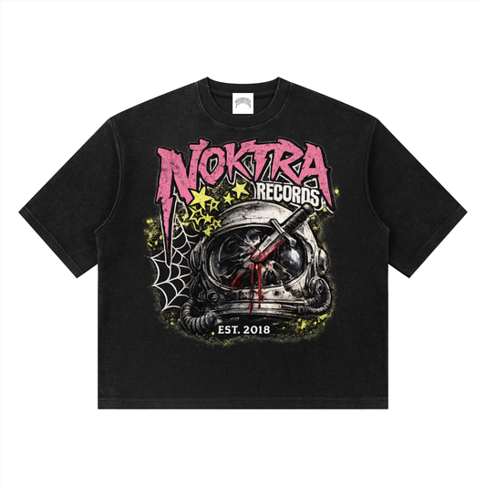 Novus x Noktra Unisex Mineral Wash Waffle Boxy T-Shirt