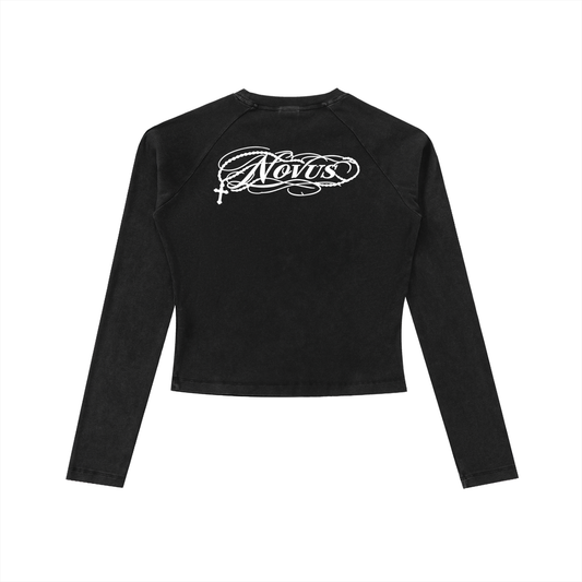 Novus Dyed Washed Raglan Long Sleeve Slim T-Shirt